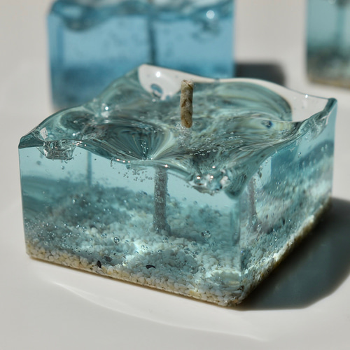 6/21販売スタート】夏の水面 透明 ジェルキャンドル 夏の水面