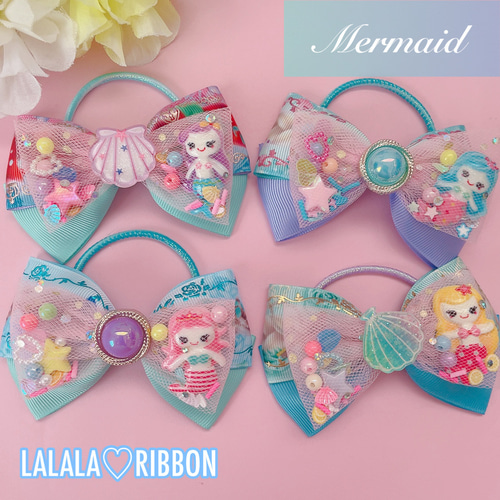 リボン ヘアゴム♡riana ribbon♡ボルドー♡ハンドメイド 悩む