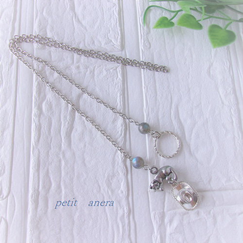 濃いピンク系統 天然石ラブラドライト ラリエット | ccfl.ie