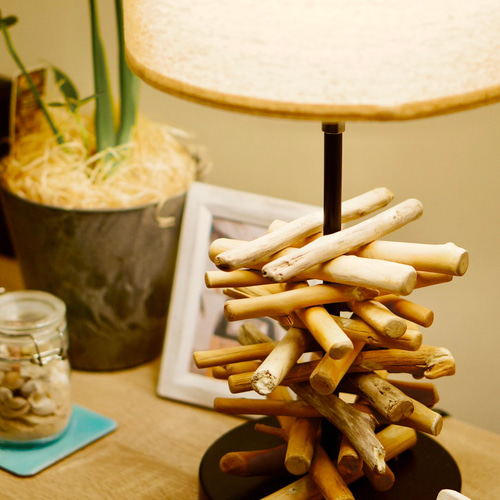 DRIFT WOOD TABLE LAMP 流木テーブルランプ LED電球付 ビーチカフェ
