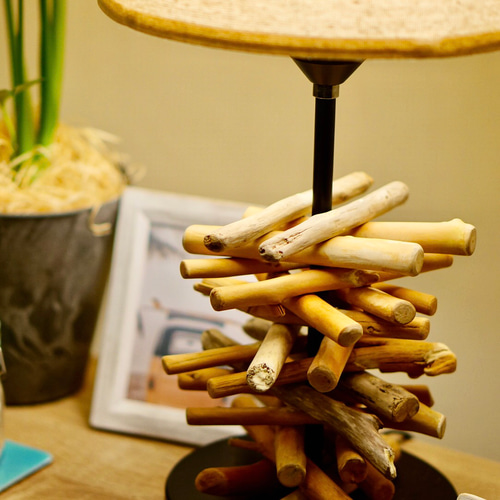 DRIFT WOOD TABLE LAMP 流木テーブルランプ LED電球付 ビーチカフェ