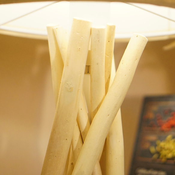 DRIFT WOOD TABLE LAMP 流木テーブルランプ LED電球付 ビーチカフェ 流木インテリア Type-A 8枚目の画像