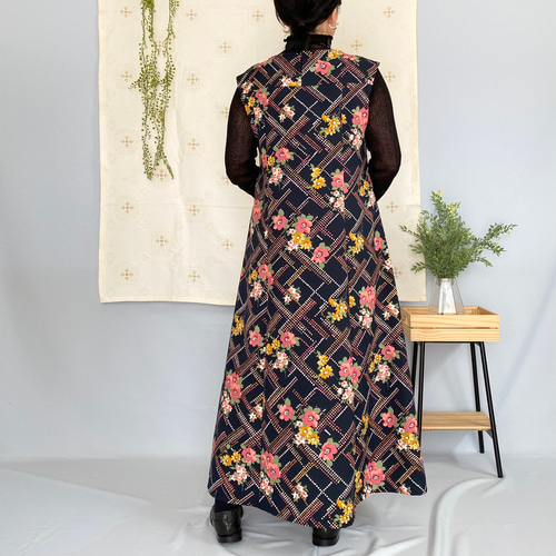 最終価格です！ 新品未使用タグ付花柄ノースリーブロングワンピース36 ワンピース レディース ロングワンピース 花柄 ストライプ ロング