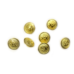 BT-854【メタルボタン】【合金製】【15mm】エンブレムデザインの金ボタン　ゴールド【1個】手芸　ジャケット　コート 2枚目の画像