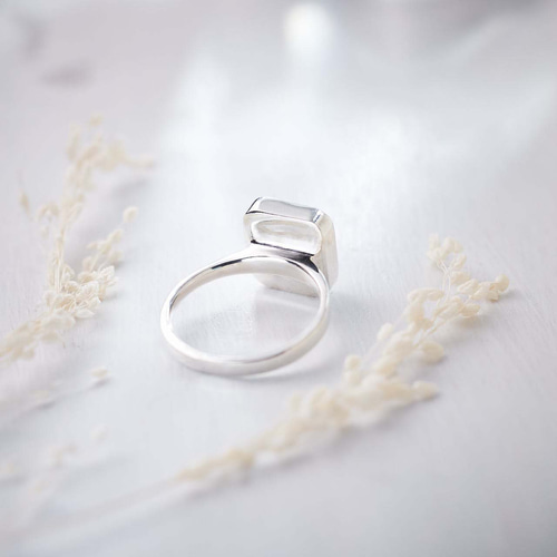 アクアマリンのシルバーリング (Silver950/天然石/指輪) 指輪