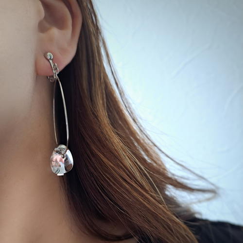 drops クリスタル フープピアス フープイヤリング 水晶 ピアス（フープ