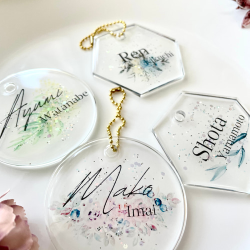 クリア レジン 席札 選べる形、選べる柄 その他オーダーメイド aoiro