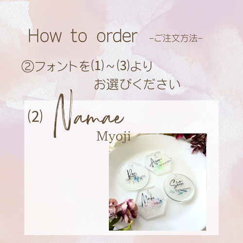 クリア レジン 席札 選べる形、選べる柄 その他オーダーメイド aoiro