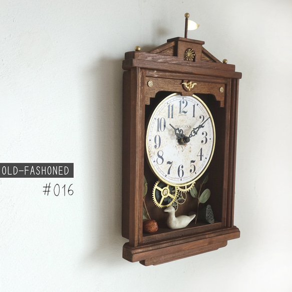 【送料無料】OLD FASHIONED ⅩⅥ レトロな掛け時計　インテリア ノスタルジック アンティーク風　#016 2枚目の画像