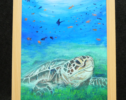 油絵 絵画【海森のウミガメ】 絵画 HR 通販 16211126|Creema 油絵 絵画【海森のウミガメ】 絵画 HR 通販 16211126|Creema