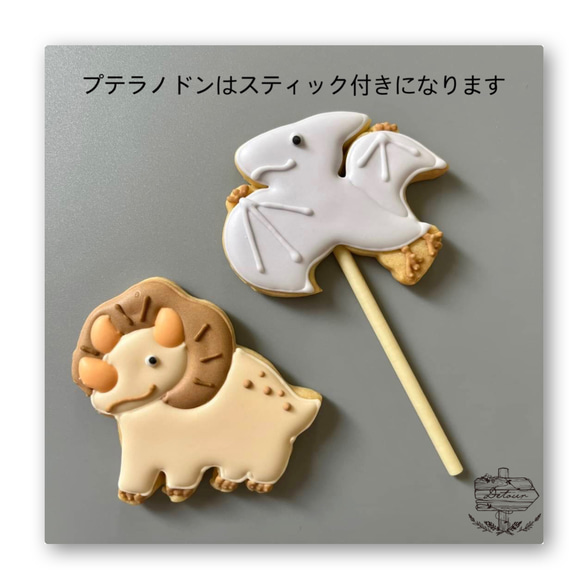 【選べる３頭⭐︎恐竜　バースデーセット　アイシングクッキー】 4枚目の画像