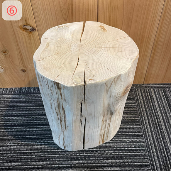 天然ヒバ　切り株　丸太　椅子　スツール　高さ約26.5cm　ヒバ丸太　2点セット 天然ヒバ 切り株 丸太 椅子 スツール テーブル 高さ約38㎝ 【公式通販】