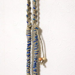 最後一張/成品/MIX麻繩麻頸帶（藍色） 第3張的照片