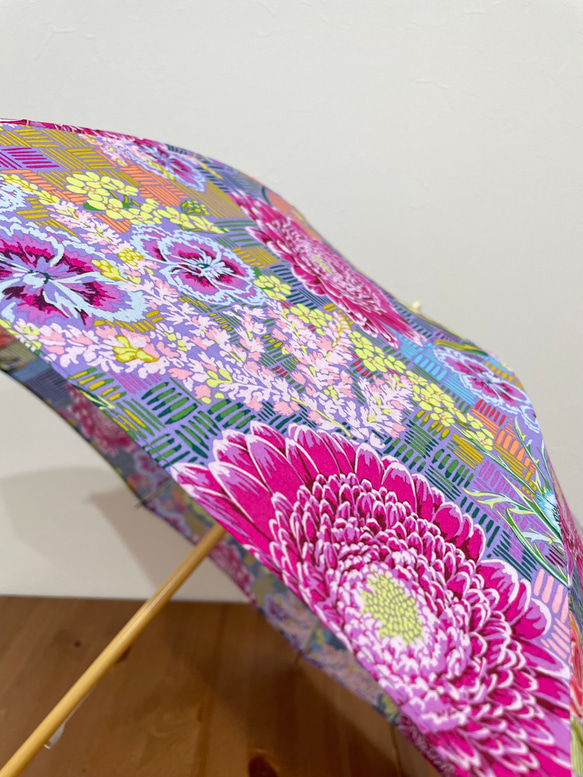 【限定✳︎花柄✳︎撥水加工✳︎華やか】parasol 5枚目の画像