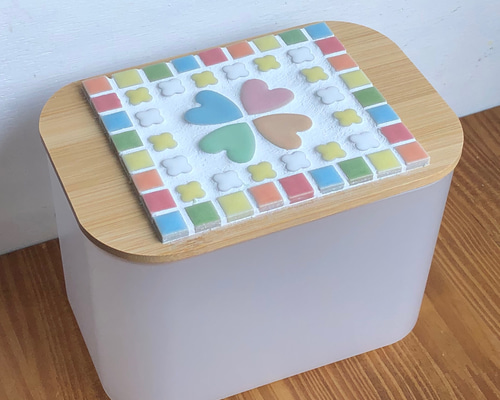 小】おしゃれに収納できるケース☆カントリー調のパステルミックス 