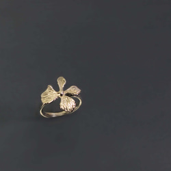 フラワーシリーズ - 不規則な小さな花 シルバー925リング 1枚目の画像