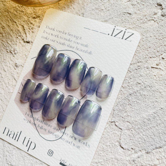 紫陽花カラー 梅雨ネイル ネイルチップ（つけ爪） ___.iziz 通販