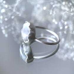 【受注制作】透明なクリスタルクォーツ　水晶のsilver ring 3枚目の画像
