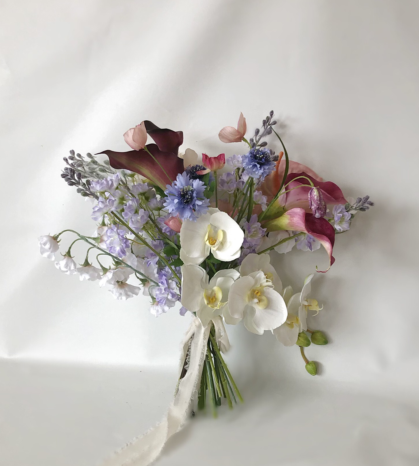 ベビーピンク 胡蝶蘭とカラーウェディングブーケ ブーケ Riche 通販