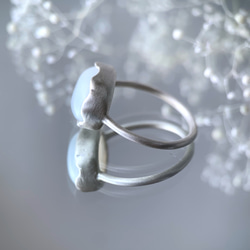 【受注制作】ホワイトムーンストーンのsilver ring 3枚目の画像