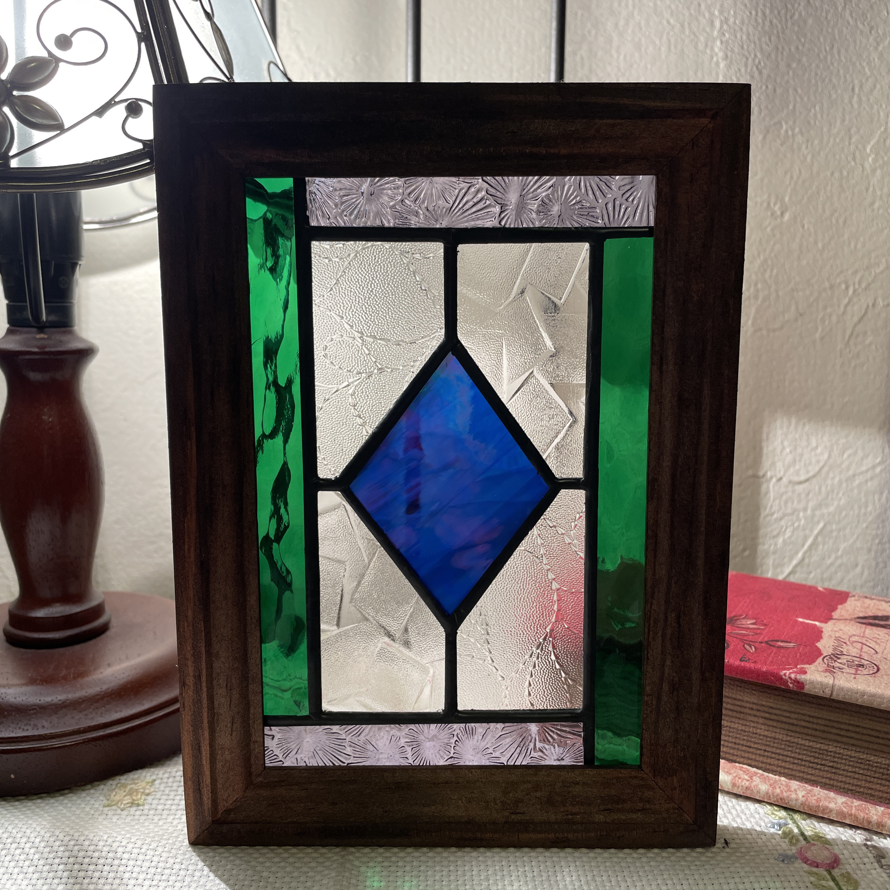 慎一さま専用 ステンドグラス パネル 「ダイヤ」 ステンドグラス