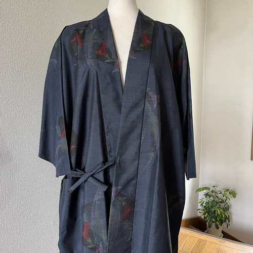 泥染本場大島紬 古代染め 作務衣 現品限り 着物リメイク 商標