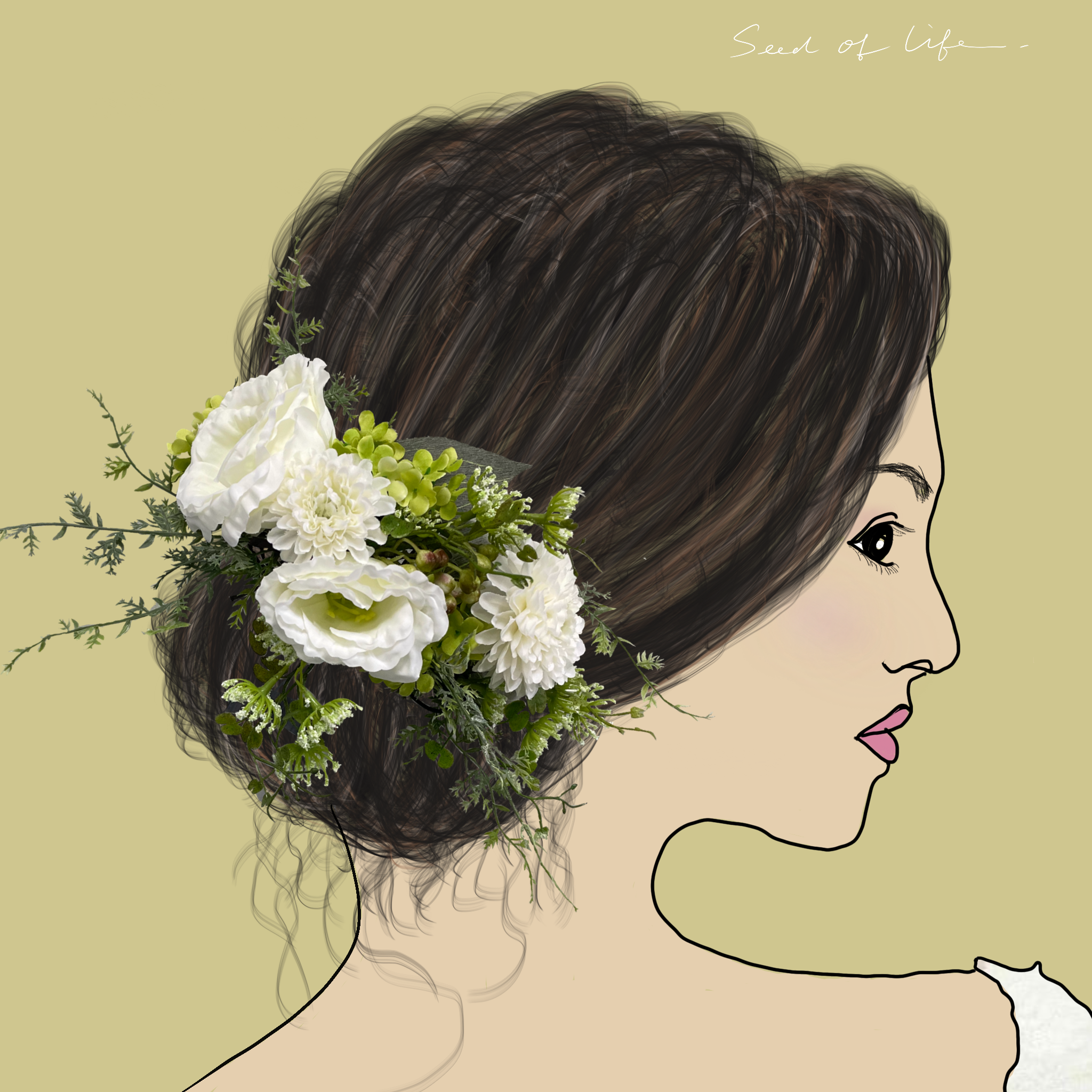 ❁Head Dress❁フレッシュグリーンのヘッドドレス【50708-h】