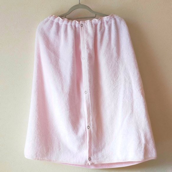 着替えに便利な巻タオル ラップタオル　ピンク 1枚目の画像