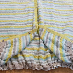 裹巾方便換衣服 裹巾 黃色條紋 第2張的照片