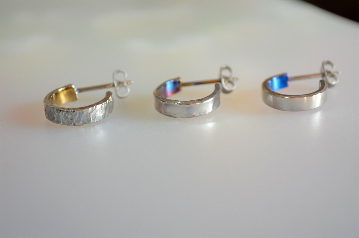 3種のチタンピアス・受注生産