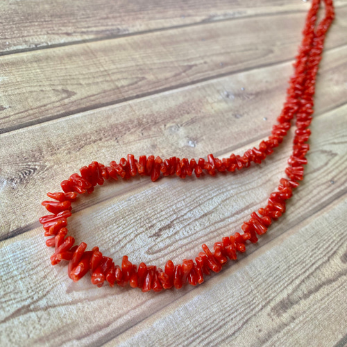 ナチュラルカラーが素晴らしい！天然サンゴネックレス