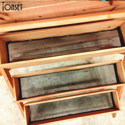 折り畳み式木製3段プランタースタンド オークcol. 一輪挿し・花瓶  