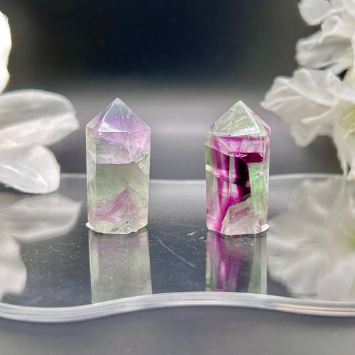 選択】アイリス フローライト（蛍石）ポイント 自立 1個 34~35mm