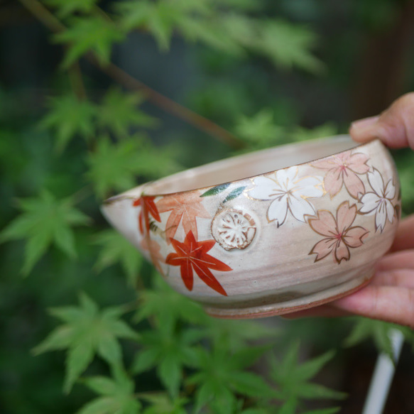 清水焼　花柄の緑と金のボウルセット 清水焼 花柄の緑と金のボウルセット | その他