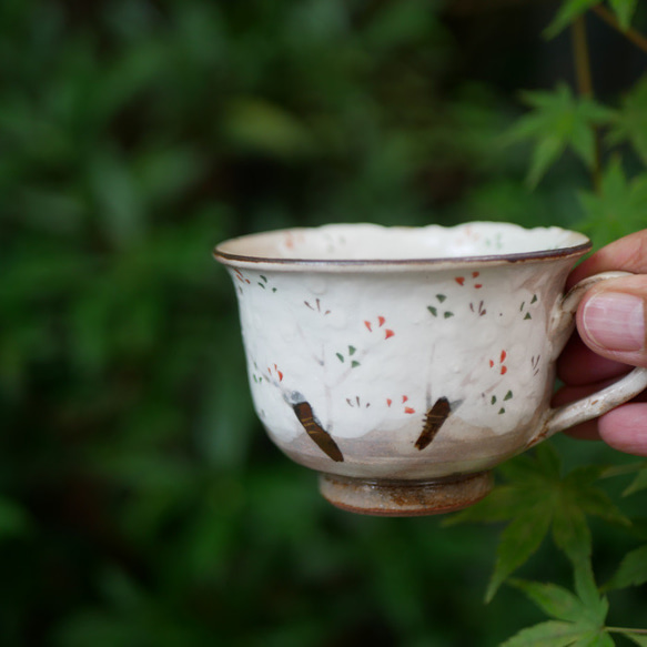 コーヒー碗皿　吉野山（B）　陶器　京焼 2枚目の画像