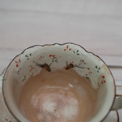 コーヒー碗皿　吉野山（B）　陶器　京焼 5枚目の画像