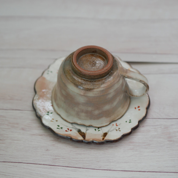 コーヒー碗皿　吉野山（B）　陶器　京焼 6枚目の画像