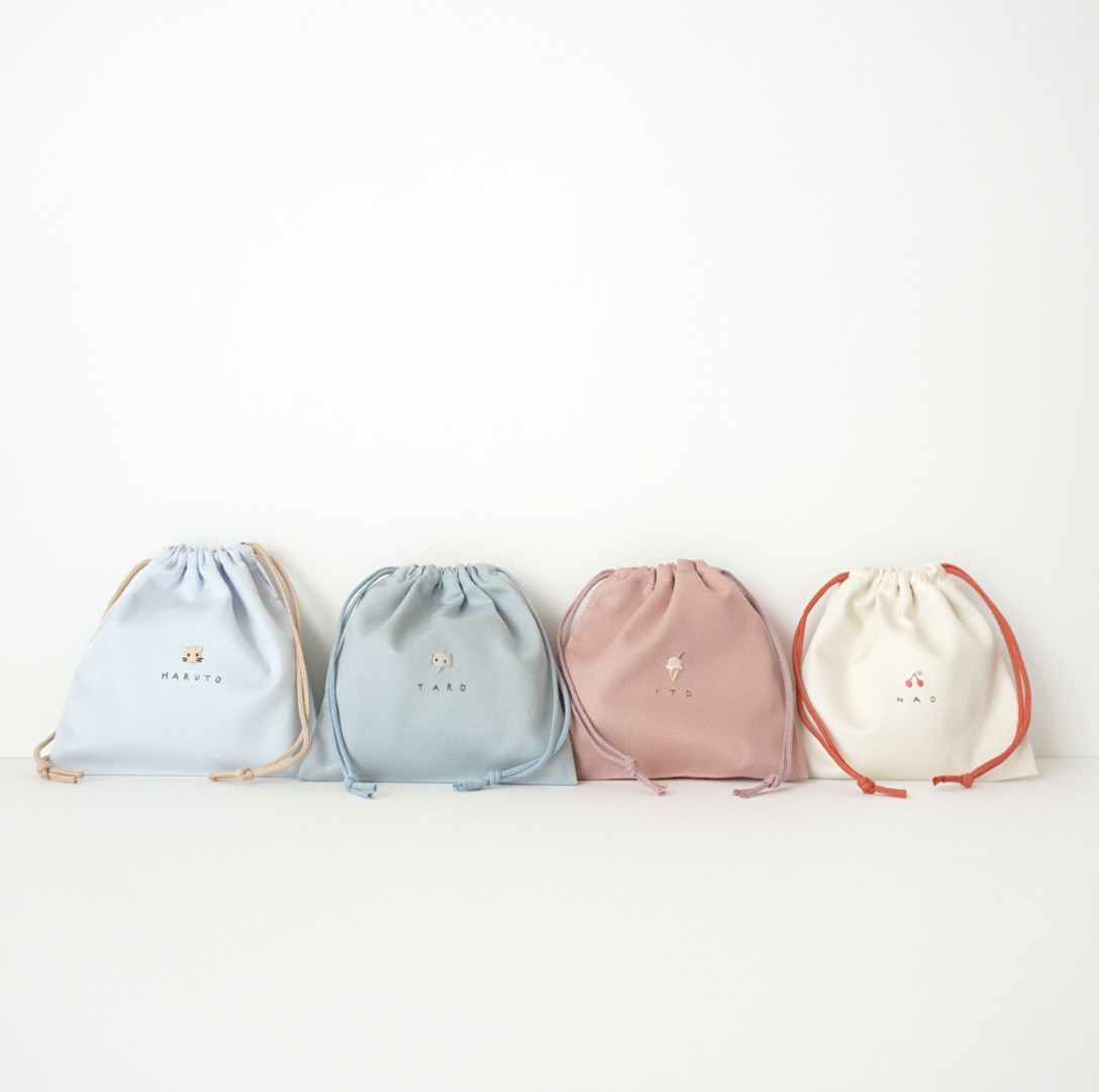 【席札　巾着】結婚式　ウェディング　コットン巾着　おしゃれ　ナチュラル 席札 巾着】結婚式 ウェディング コットン巾着 おしゃれ