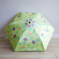 UVカット折りたたみ傘 floweryellow 紫外線99.9%カット 晴雨兼用 163461 竹ハンドル 日傘 雨傘 16枚目の画像