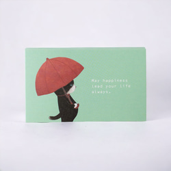 メッセージカード封筒セット（雨降り子猫） 2枚目の画像