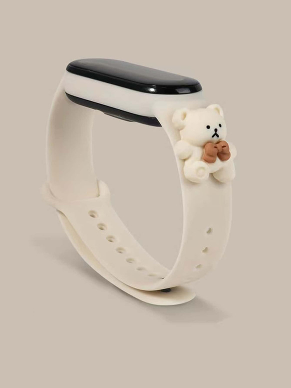 熊デコレーション 腕時計バンド Xiaomi Watch 対応 Apple Watch スマートウォッチ 1枚目の画像