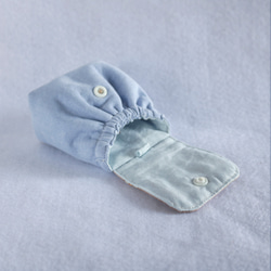 バッグにつけられるリュック型のミニミニポーチ《ベージュのお花》 5枚目の画像