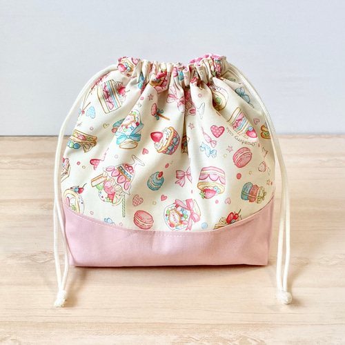 オーダーメイド】入園入学グッズ薄ピンクマカロン柄