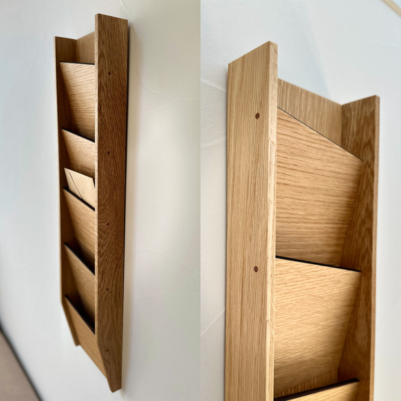 『レターラック』 木製 レターホルダー レターケース 収納 壁掛け 縦型 状差し ポストカード 書類 はがき 手紙 