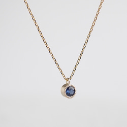 Sapphire birthstone necklace [P033K18/K10SP] 1枚目の画像