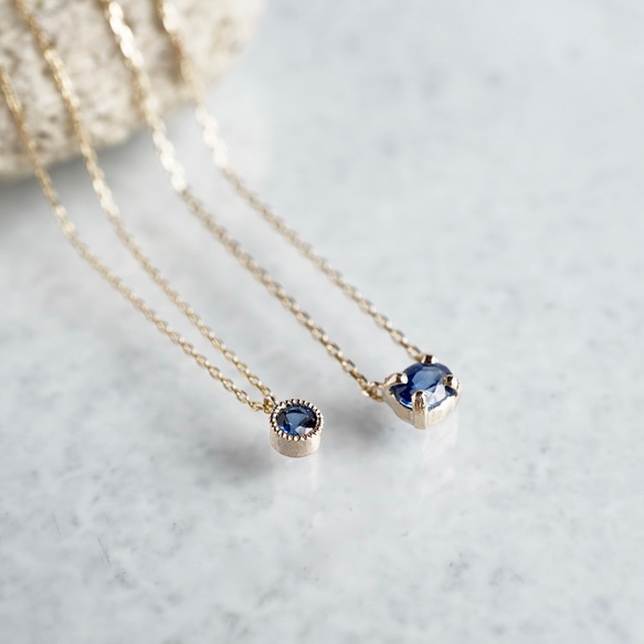 Sapphire birthstone necklace [P033K18/K10SP] 7枚目の画像