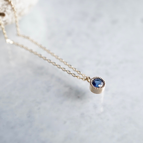 Sapphire birthstone necklace [P033K18/K10SP] 4枚目の画像