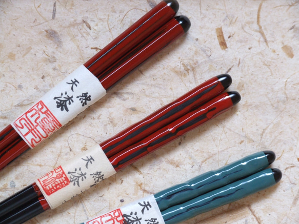 天然漆塗刷毛手塗烏帽子鉄木絣塗り箸 箸・箸置き Akira 通販｜Creema 