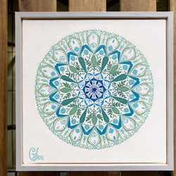 曼陀羅繪畫 《靈性種子3》經典框  Mandala painting " Soul Seed 3" with frame 第6張的照片