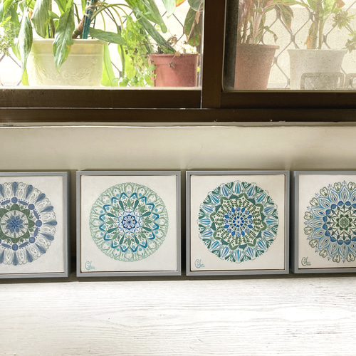 曼陀羅繪畫《靈性種子3》經典框Mandala painting 